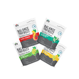 Cocktail mixer variety pack by Balance Your Buzz, includes cucumber martini, skinny margarita, mango margarita, and party punch flavors.
